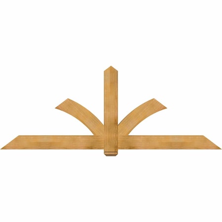 Ekena Millwork Redmond Rough Sawn Timber Gable Bracket, Western Red Cedar, 96"W x 36"H x 4"D x 6"F, 9/12 Pitch GBW096X36X0406RED00RWR